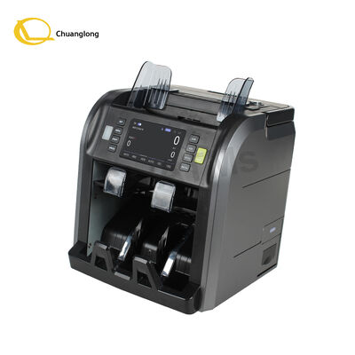 SJ-668 Contatore di banconote miste con due tasche CIS con maniglia, stampante termica integrata, batteria integrata, macchina per il conteggio della valuta