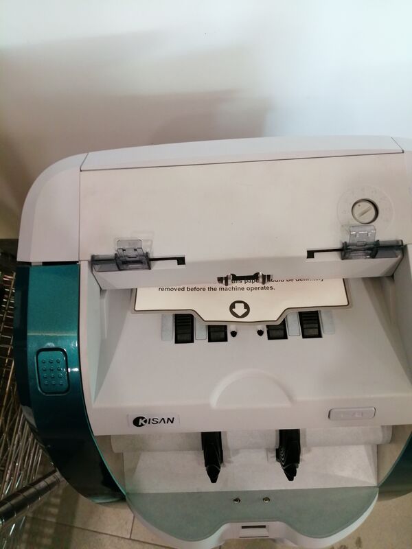 Macchina di smistamento banconote Kisan Money Counter Detector Blu con display a LED Smart K3 S16E01-3659