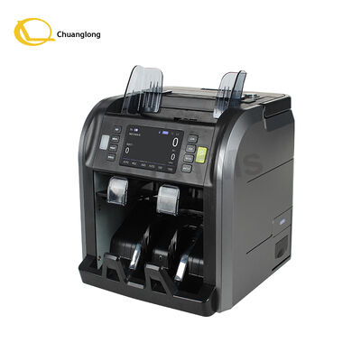 Prezzo buono SJ-668 Contatore di banconote miste con due tasche CIS con maniglia, stampante termica integrata, batteria integrata, macchina per il conteggio della valuta in linea