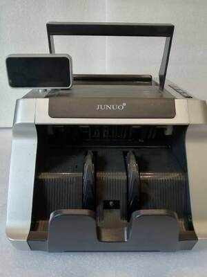 Prezzo buono JUNUO C05 Contabanconote Macchina Contamonete Rilevatore Nero con Display LED in linea